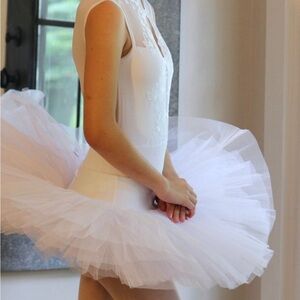 NWT Capezio 7 Layer Pancake Platter Practice Tutu in White